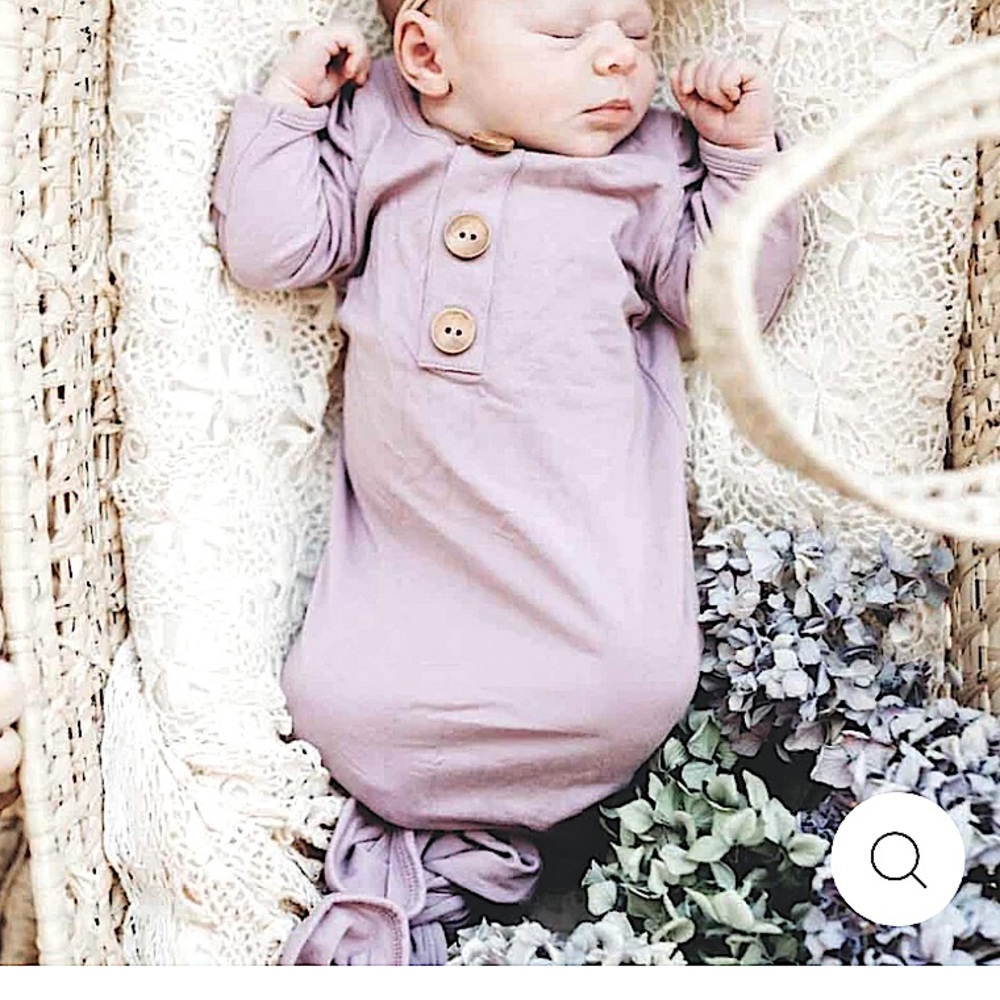 Caden Lane dusty purple knotted gown 95% bamboo